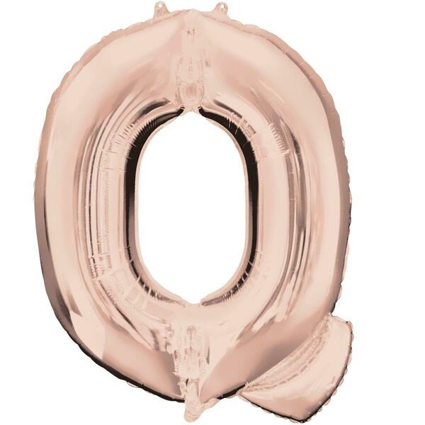 Anagram 37 in. Letter Q Rose Gold Balloon 89769